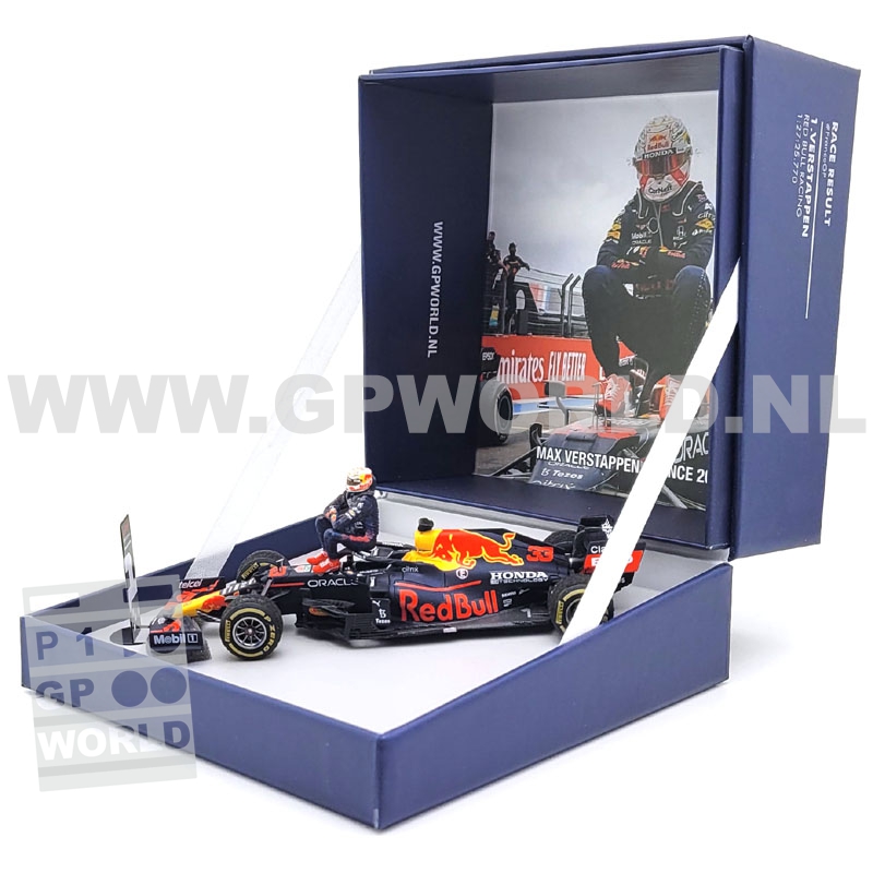 Red Bull F1 RB16B 33 Max Verstappen France 2021 World Champion 1:43 Spark  Figure